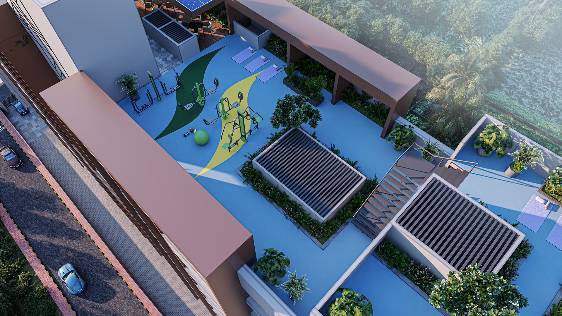 03 ANGLE TERRACE GYM VIEW